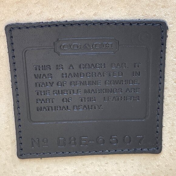 Vintage Coach Black Leather Briefcase With Brass Hardware & Top Handle Sz L - Picture 10 of 10